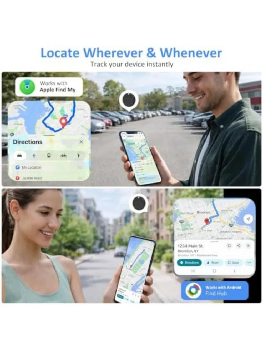 Smart Bluetooth Tracker Tags for iOS & Android - Find Lost Items Easily